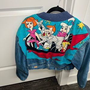 Vintage Jetsons cropped denim jacket